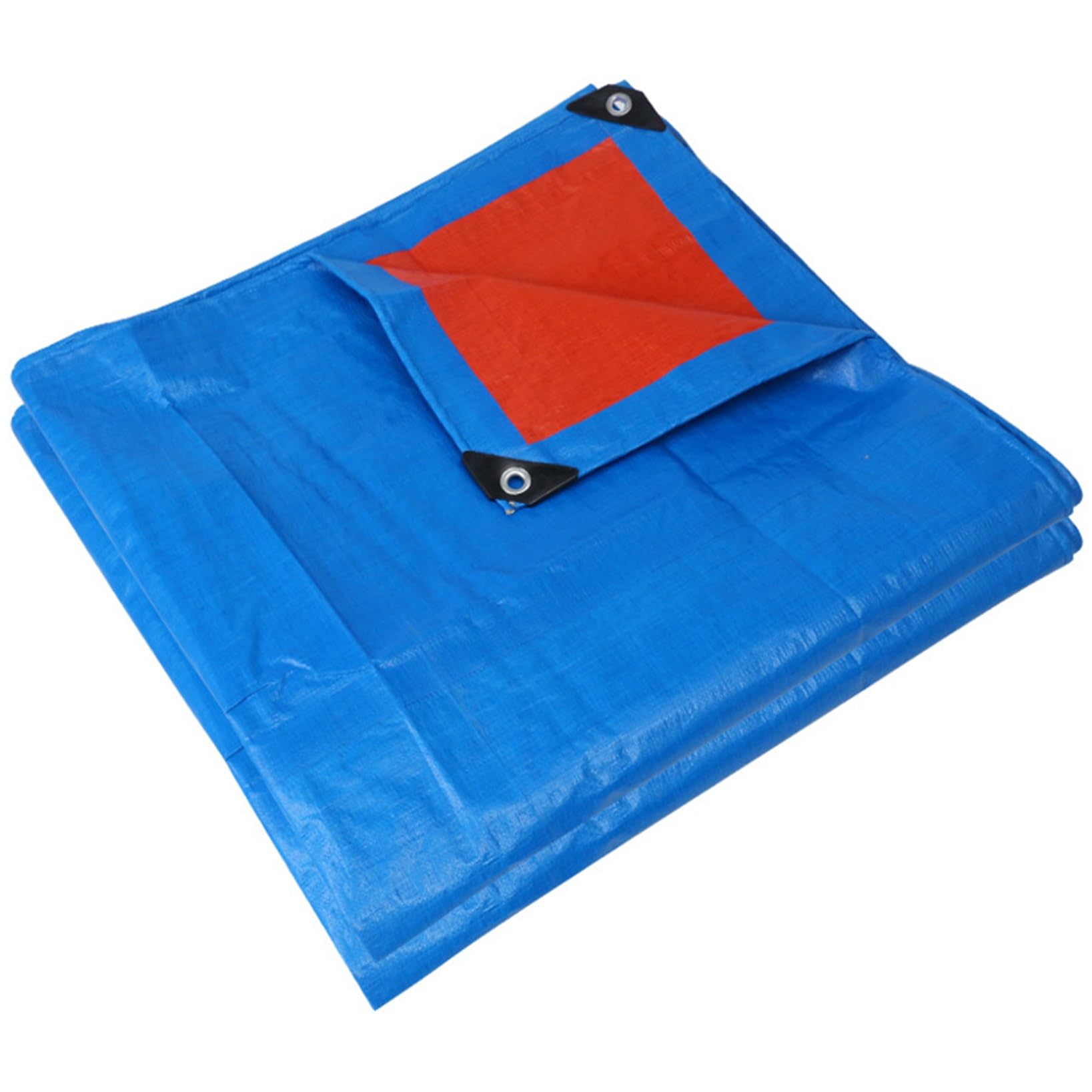 GLDYTVF Premium Waterproof Tarpaulin 220x560cmHeavyDuty MultiPurpose Cover with Grommets for Outdoor Furniture Pool Car ProtectionDurable Grey & Blue by