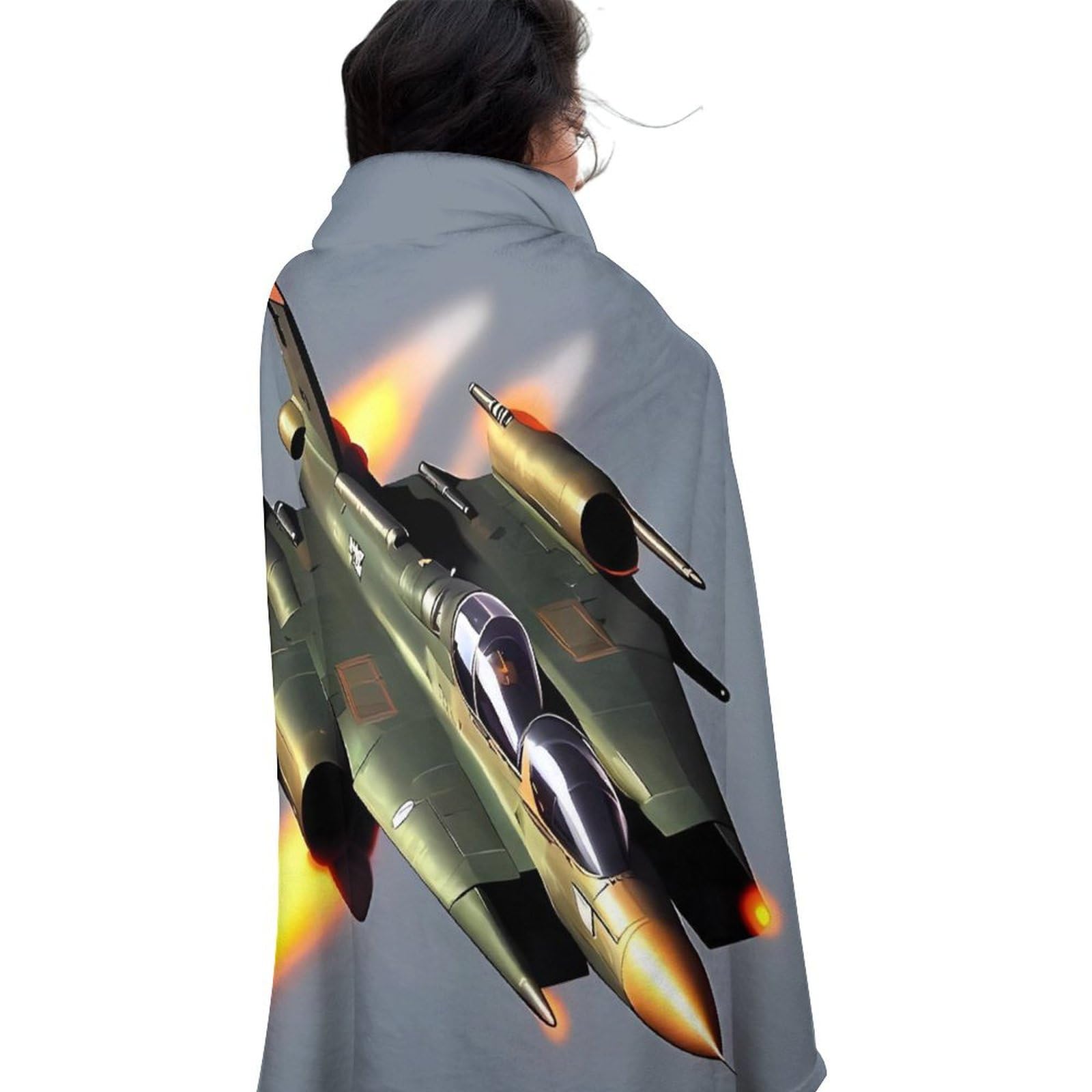 Couverture ronde Jet Fighters, le plaid idéal contre le froid