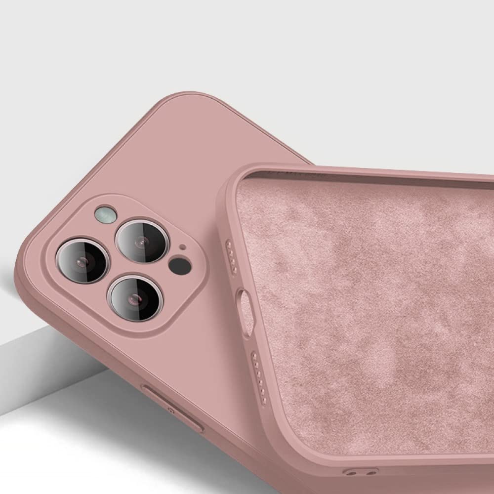 Coque silicone rose iPhone 13 Pro Max style carré chic - 8