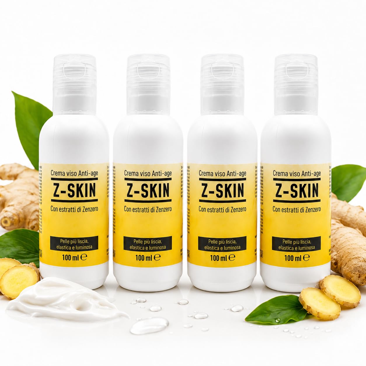 Z-Skin krem do twarzy przeciwzmarszczkowy 200 ml – naturalny środek nawilżający Antiage z ekstraktem z korzenia imbiru i kwasem hialuronowym – głębokie zmarszczki i dojrzałe skóry (duże)