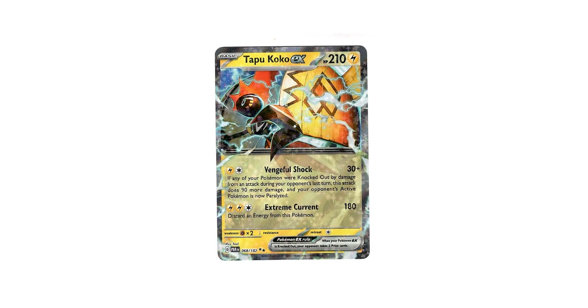 Amazon.com: Pokemon - Tapu Koko ex 068/182 - Paradox Rift