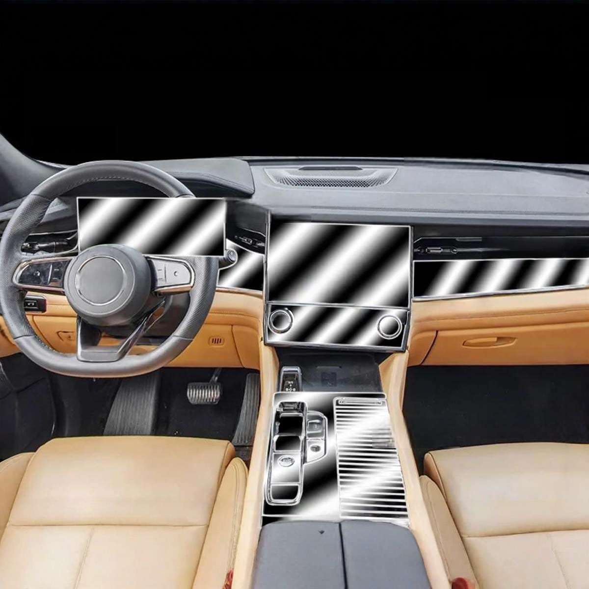 Car Interior Center Console Media Dashboard Navigation TPU Protector Film Anti-Scratch, for LYNK & CO 09 2025