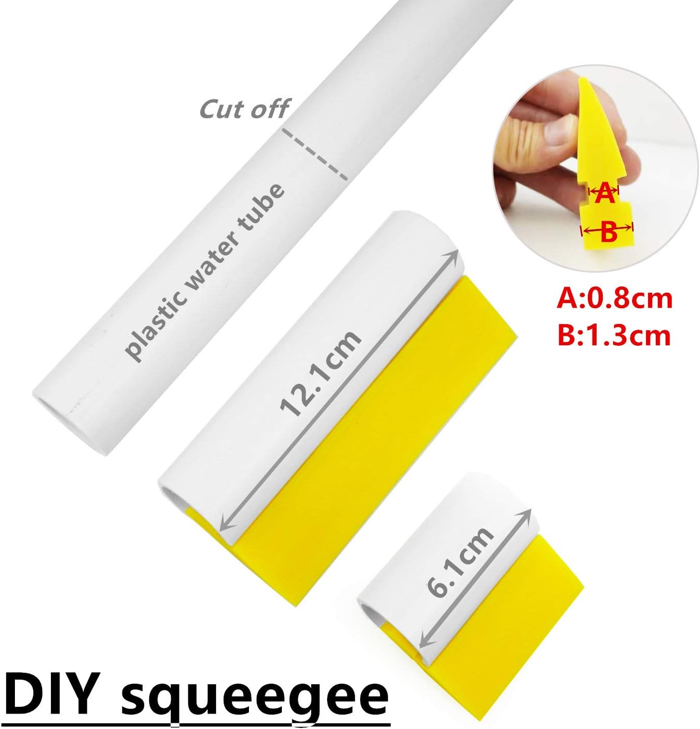 DIY Mini Squeee Set - Soft Silicone Window Tint Squeee for Glass,