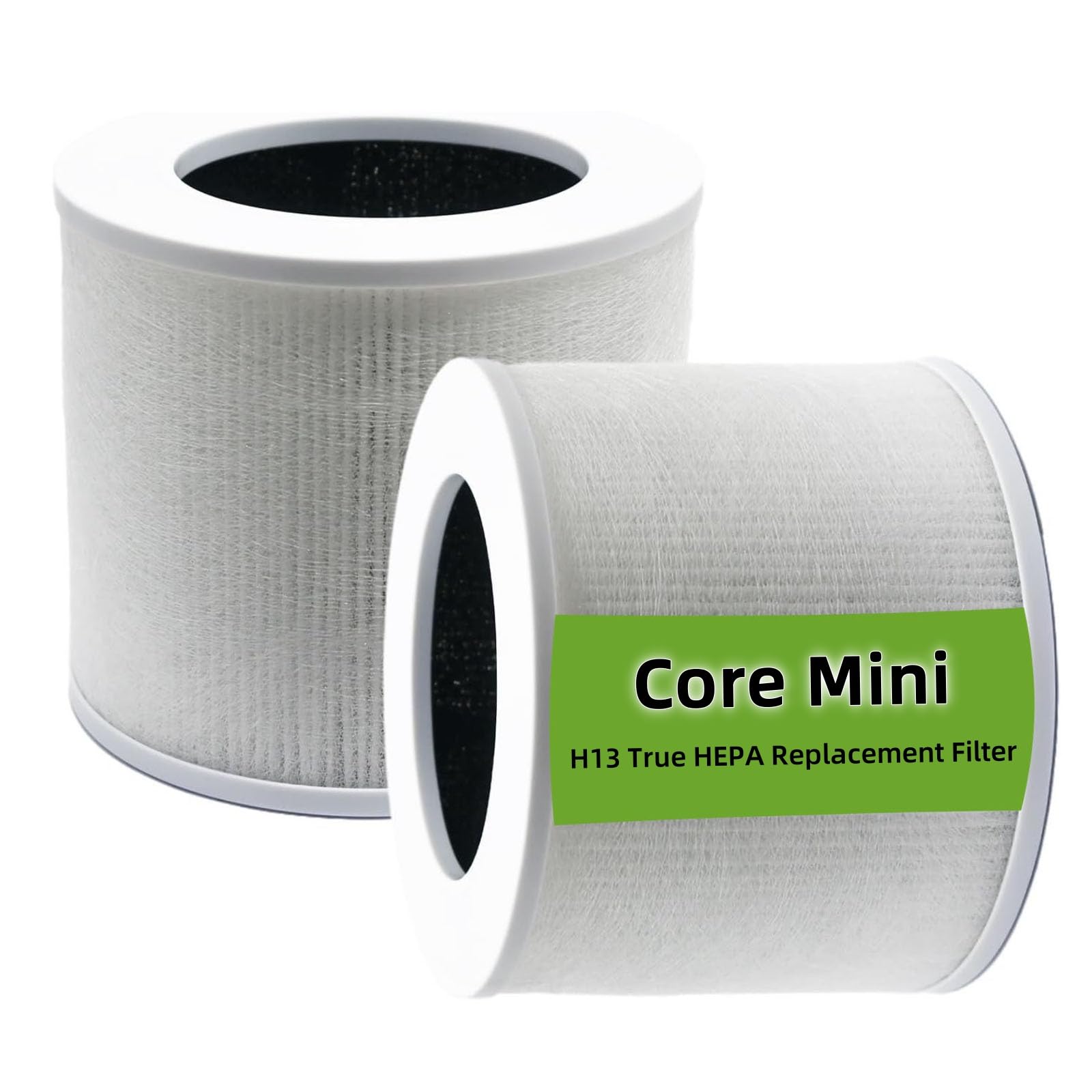 Demiwise 2 Pack Replacement Filter Compatible with Levoit Core Mini Air Purifier,3-in-1 High Efficiency H13 True Hepa Filter for Levoit Core Mini-Rf Replacement Filter