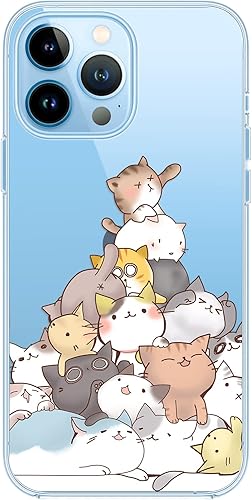 Miniatura 82 de Blingy's Funda para iPhone 13 Pro (6.1 pulgadas), lindo patrón de cerdo divertido estilo animal de dibujos animados, transparente, suave TPU funda