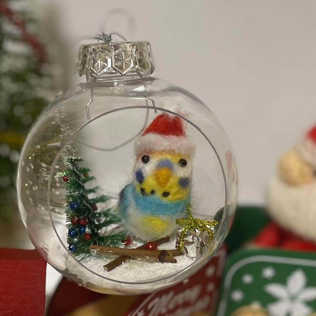 rara セキセイインコ クリスマス オーナメント 飾り ツリー 羊毛