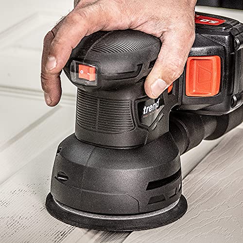 Trend 18V Cordless 125mm Random Orbital Sander for Sanding & Fast Stock Removal, Bare Tool (Battery & Charger Sold Separately), T18S/ROS125B 6 Trend 18V Cordless 125mm Random Orbital Sander for Sanding & Fast Stock Removal, Bare Tool (Battery & Charger Sold Separately), T18S/ROS125B - Image 6