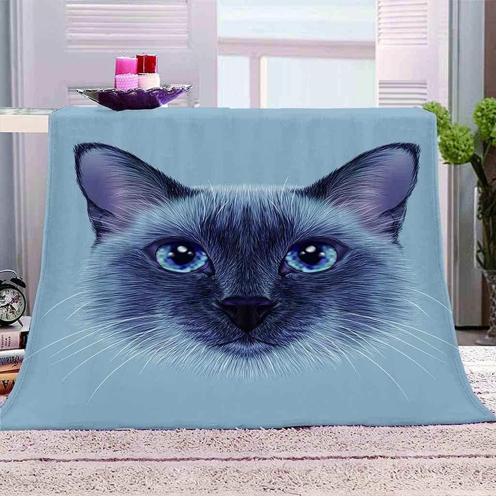 Couverture canapé lit chaton flanelle contre le froid toutes saisons 150x200