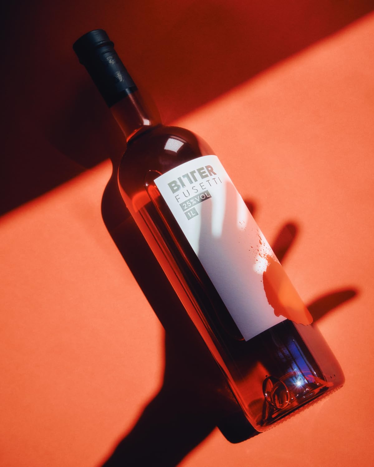 Bitter Fusetti, Aperitivo da Infuso a base di erbe, piante aromatiche, spezie e agrumi, 25% Vol, Bottiglia in Vetro da 1 L