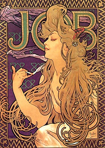 Alphonse Mucha JOB シルクスクリーン版画 The Museum Outlet - Alphonse Mucha Job Cigarettes 1 - A3 Poster