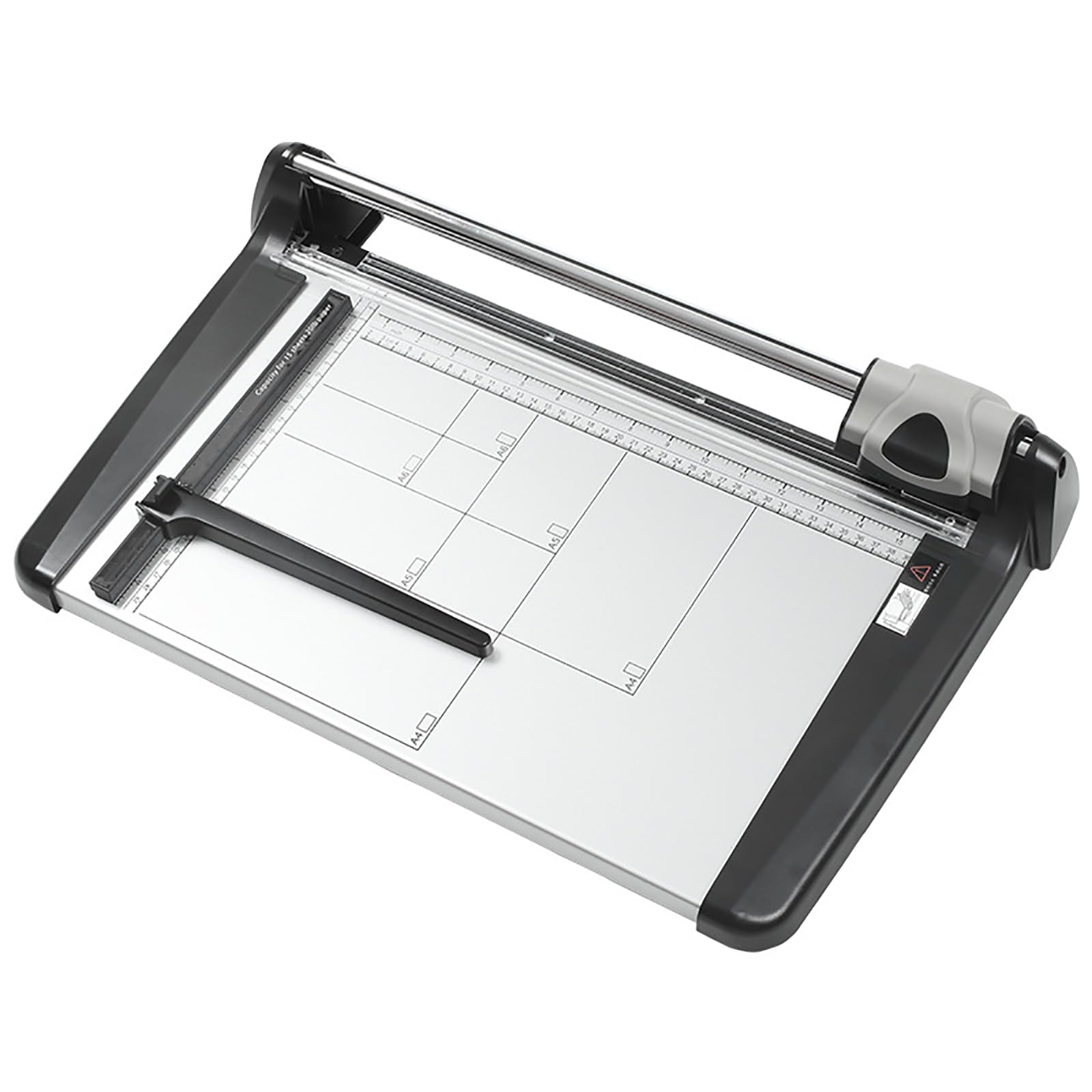 SaryEdge Rotate Paper Cutter, A4-A6 Portable Paper Trimmer With Desktop Fixed Bayonet, Cut Neatly, Accurate Scale, 15sheet Capacity, For Printing House, Photo Studio, Library,