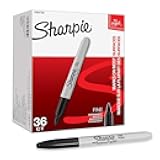 Permanent Marker Fine Point,Fine Point Black Permanent Marker Quick Drying/Waterproof - 36 Count (1 Pack)