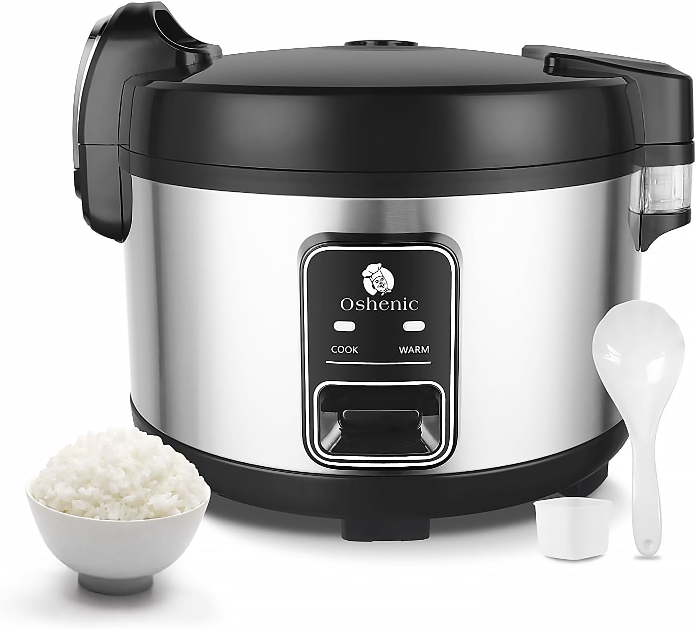 Commercial Rice Cooker & Warmer 60 Cups (Cooked),13.8 Qt / 13 Liter Large Capacity Rice Cooker,Auto Keep Warm,Non-Stick Inner Pot,One-Touch Operation,1350W Fast Cooking Electric Rice Cooker
