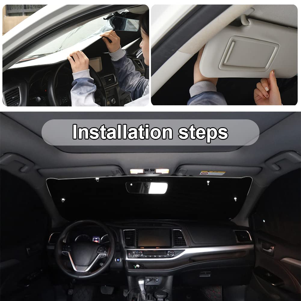 Parasol Coche Delantero para Nissan Qashqai J10 2006-2013, Tapa Sol Carro Parasol Parabrisas Coche Arasol para Automóvil Accesorios,140 * 70cm