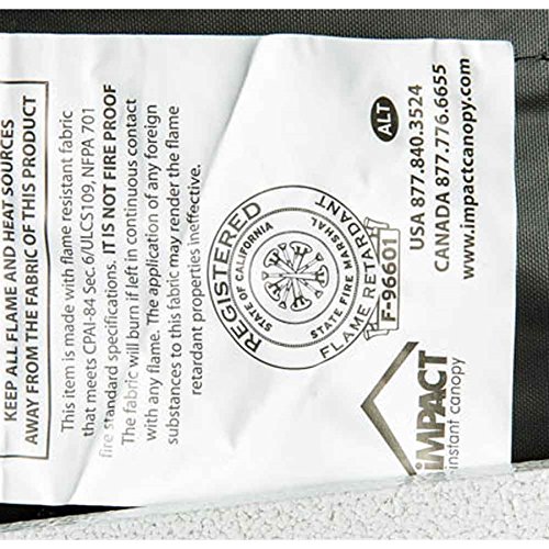 Impact Canopy 10-Foot Canopy Tent Rain Gutter, Black #TOP2