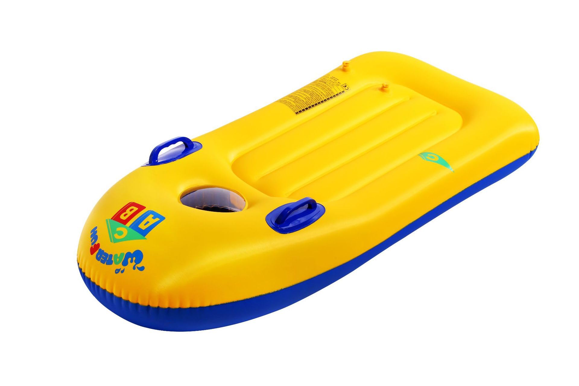 Tavole da Surf Gonfiabile FaJoek Bodyboard Gonfiabile con Manici, Tavola da Nuoto Gonfiabile per Bambini Tavole da Surf, Adatto per Scivoli d'Acqua, Pastiglie per Sci Nautico, Piscine 116*52cm