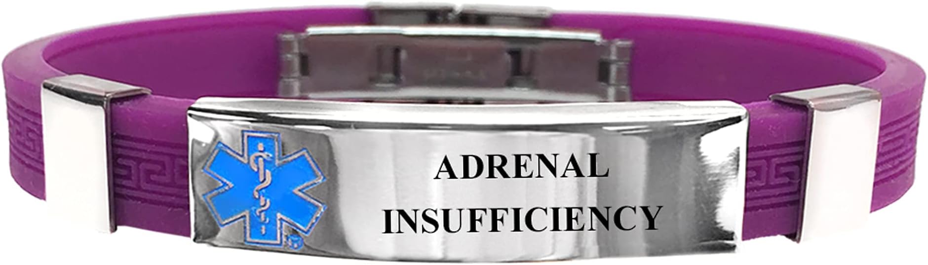 "Adrenal Insufficiency" Designer Medical Alert ID Bracelet. Choose Color!