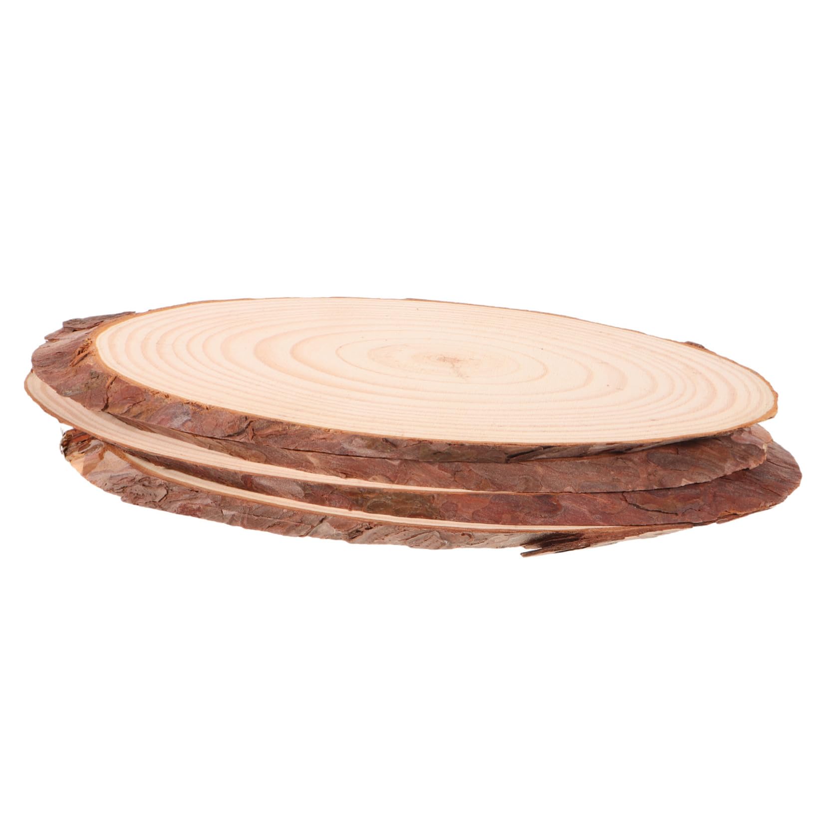 NUOBESTY Unbehandelte Holzscheiben und Rustikale Tischdekoration für Selbstgemacht Projekte Vielseitig und Einfach zu Halten aus Naturholz Ovale 4 Stück im Studio