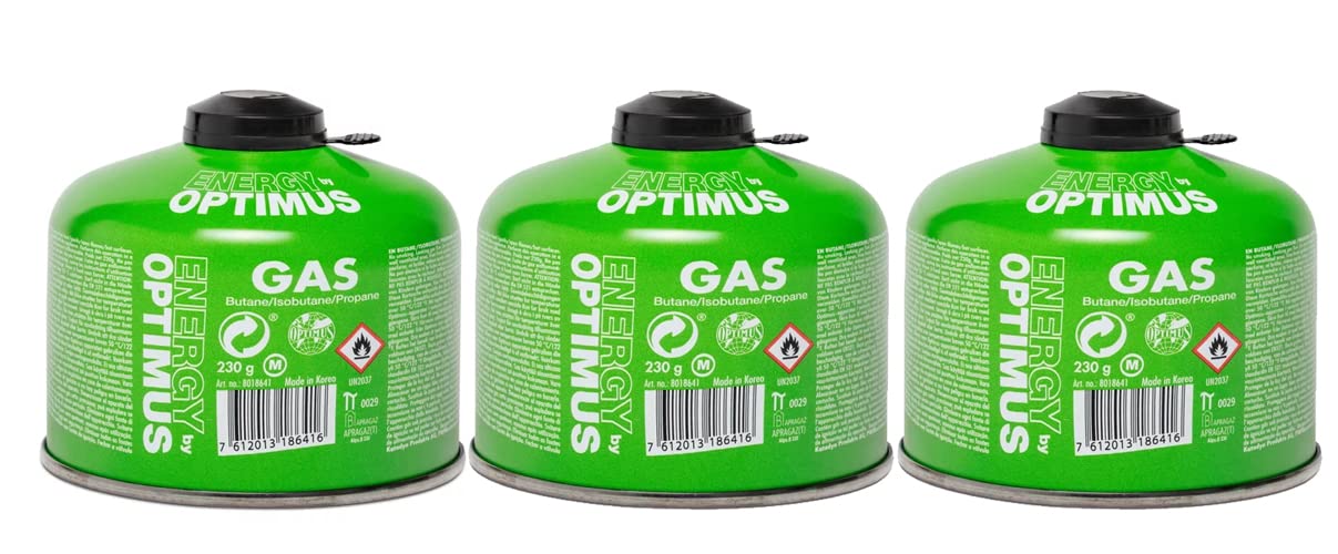 Generisch 3 x Optimus Ventil-Gaskartuschen Füllmenge 230g