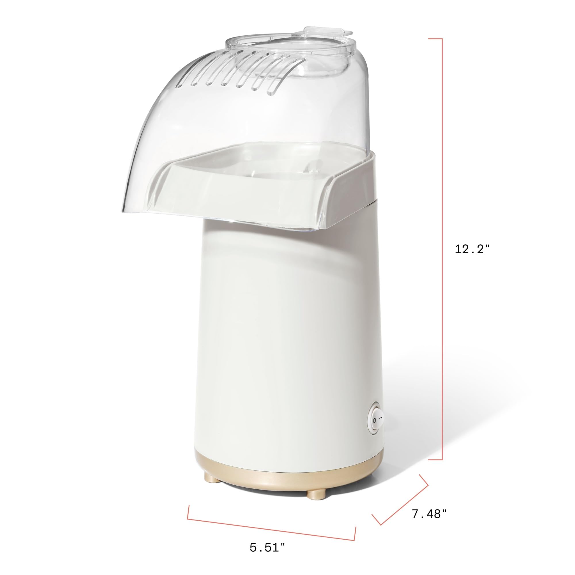 OLAQLLD 16 Cup Hot Air Electric Popcorn Maker (Color : White Icing) Product Image 3