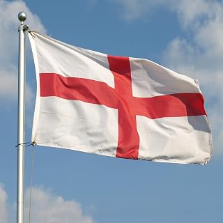 MOGADEE England flag 3x5FT (90x150cm), Weatherproof England Flag with brass perforations,Brightly colored, UV-proof England flag, Suitable for sports events and indoor and outdoor decoration