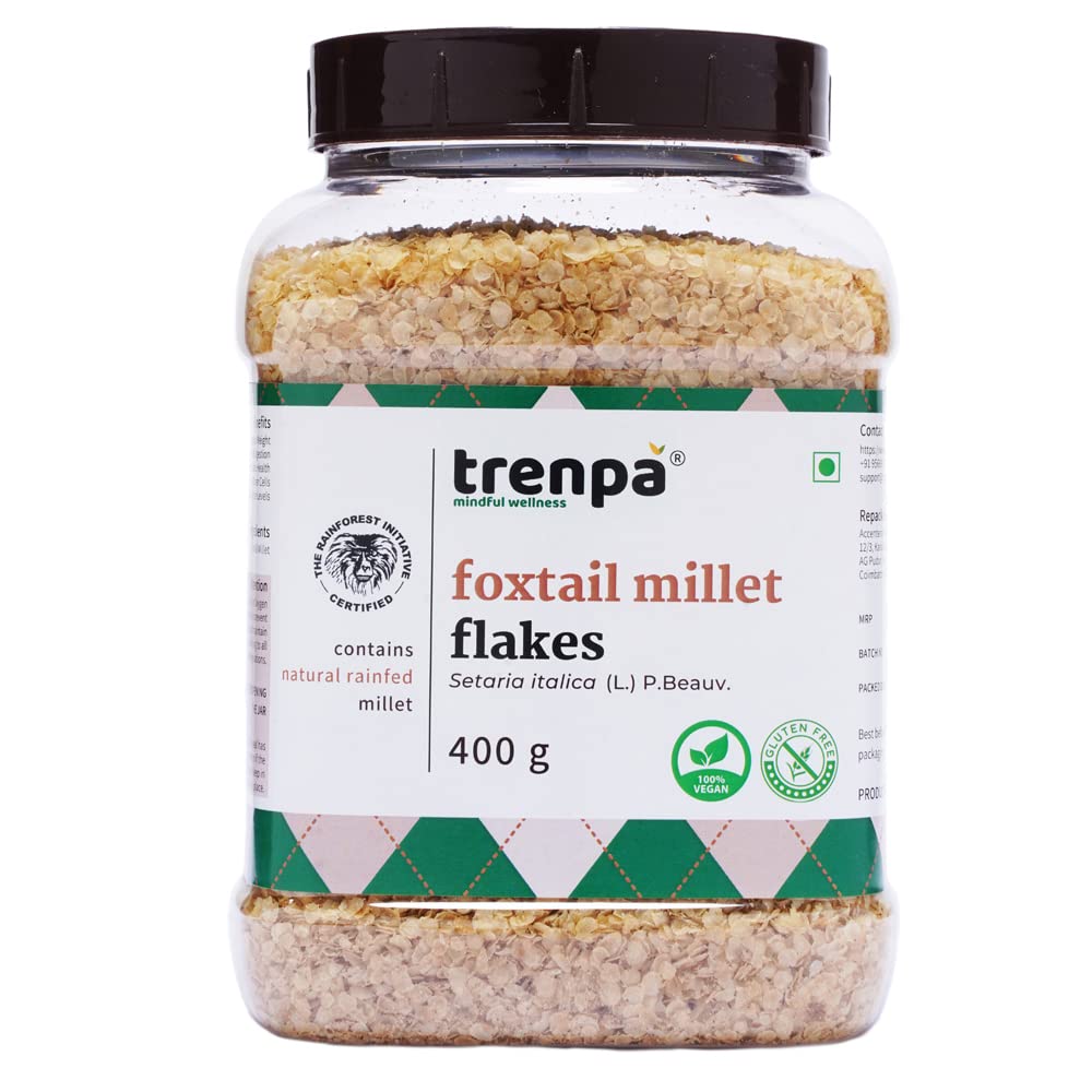 TRENPA Foxtail Millet Poha Flakes (Thinai/Kangani), 400g | Healthy Breakfast Cereal | Diabetic - Friendly | Low Cholesterol, Gluten-Free, High-Fibre Food (B0BNBZP2KQ) Amazon Price History, Amazon Price Tracker