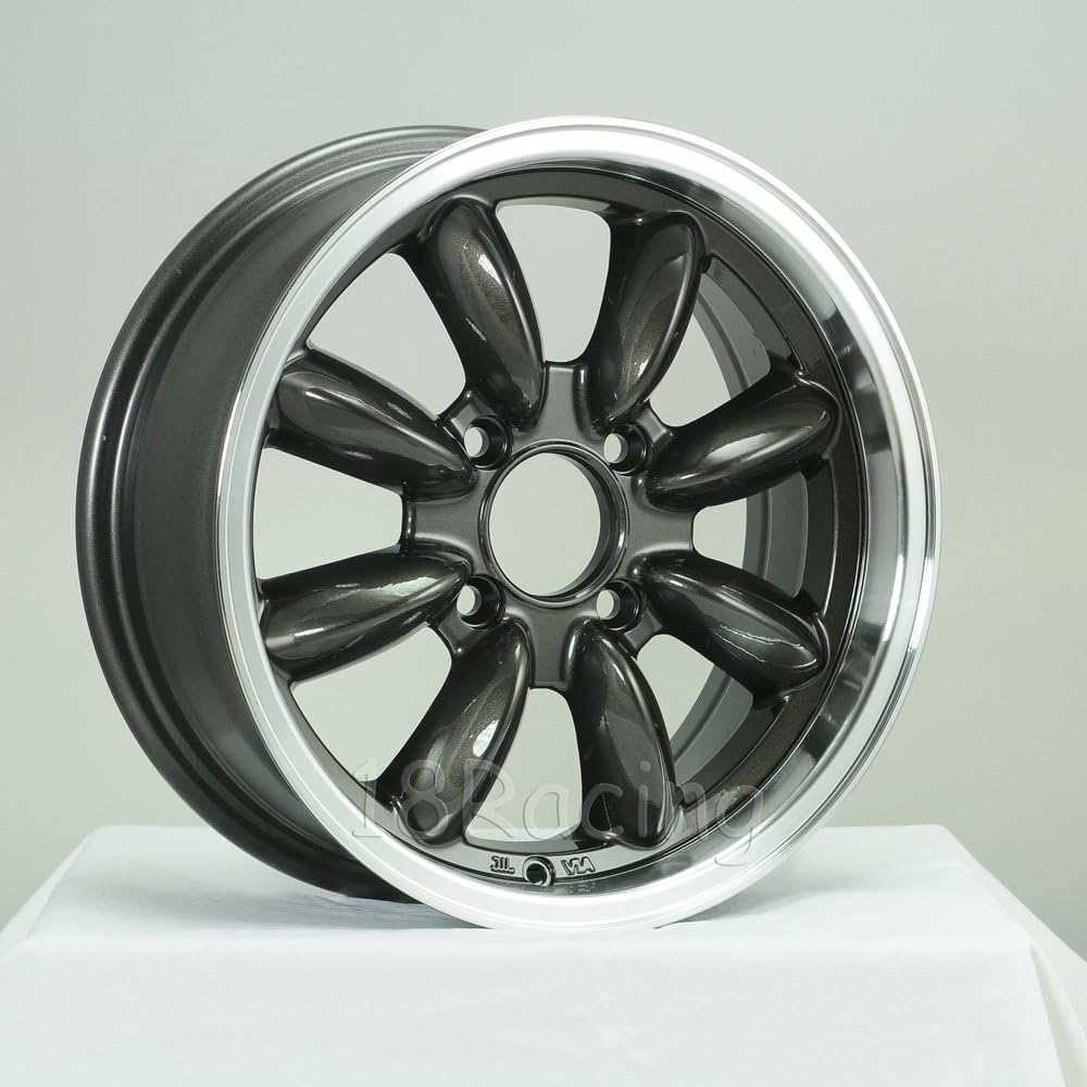 1 PC ONLY ROTA RB WHEELS 15x7 PCD: 4x100 OFFSET: 25 HB:57.1 GUNMETAL WITH POLISH LIP