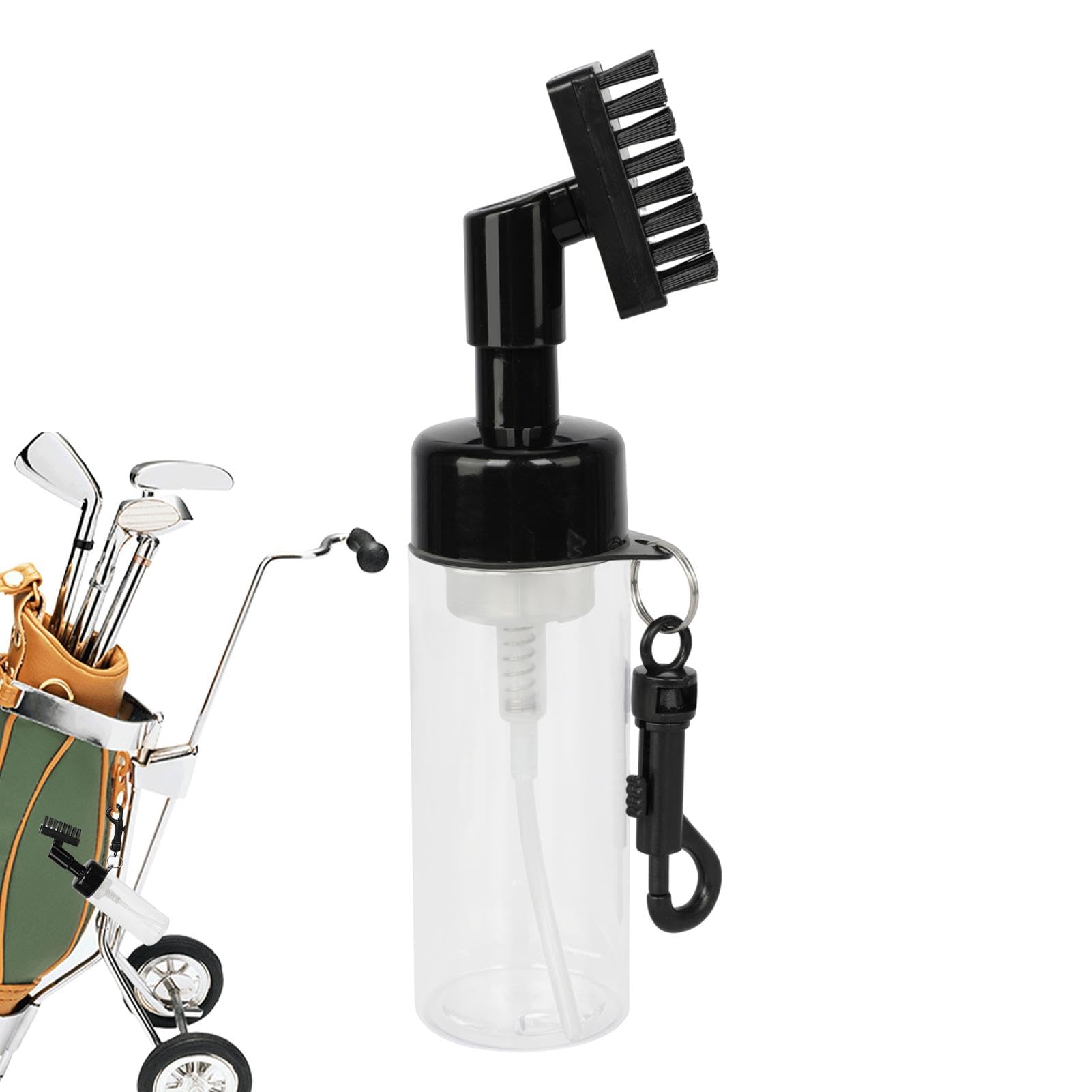Limpiador de palos de golf que elimina el barro al instante sin mojar tu bolsa 8
