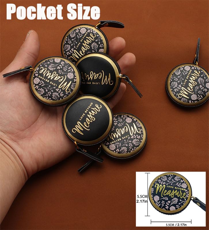 Vintage-Style 5ft Retractable Faux Leather Tape Measure - Dual Inch/Centimeter, Portable Mini Sewing Measuring Tape