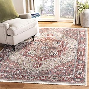 Safavieh Vintage Perzische Collectie VTP479A Distressed Oosterse Ruimte tapijt, 4′ x 6′, rood/ivoor