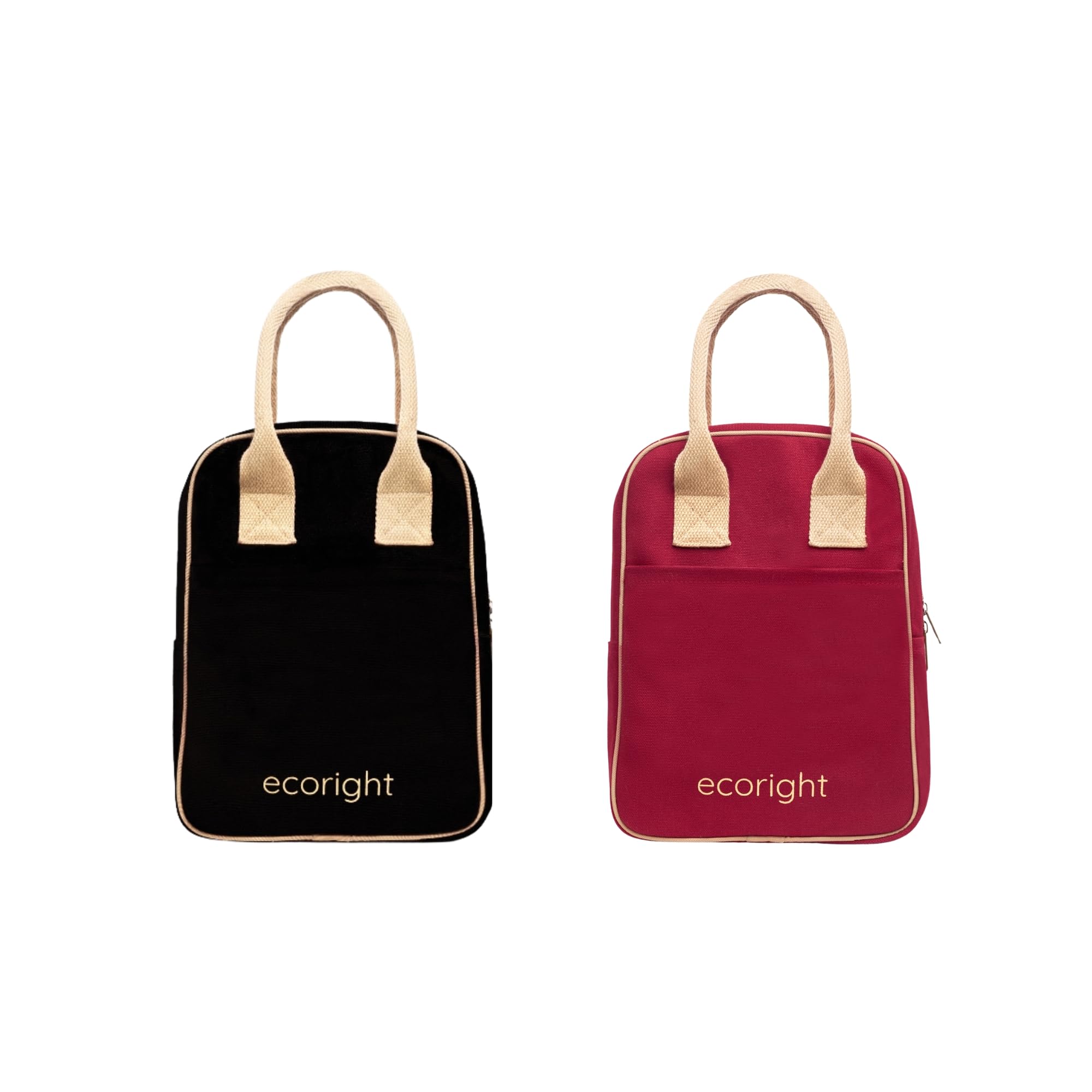 Eco RightEco Right Lunch Bags for Office Women & Lunch Bag for Men, Insulated Lunch Bag for Kids, Office Lunch Bag with Bottle Holder, Carry Handle & Pocket