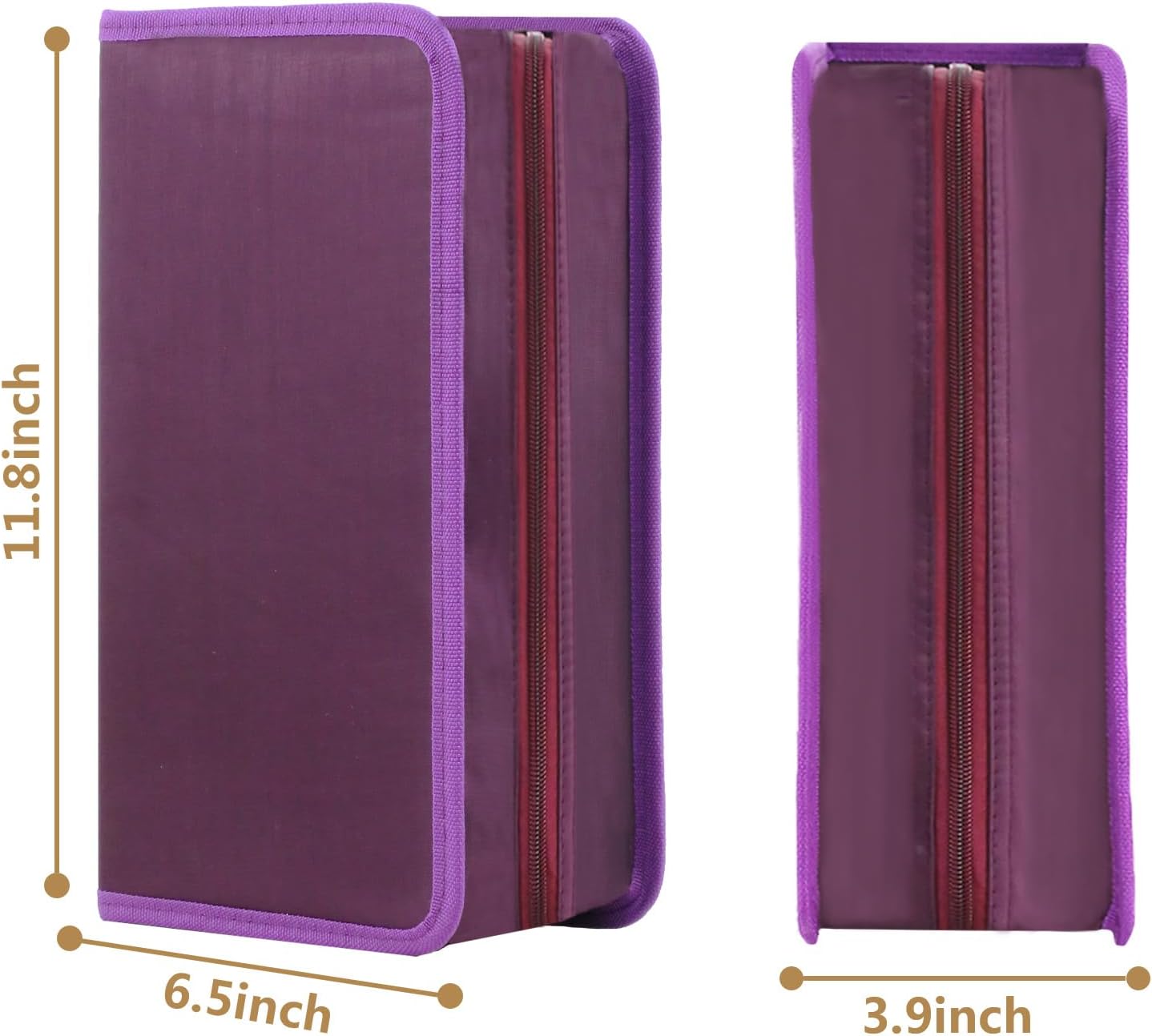 DVD Case CD Storage,128 Capacity CD Cases Holder DVD Storage Case Holders CD DVD Disc Case Storage Wallet Binder for Car Home Office Travel (128 Purple)