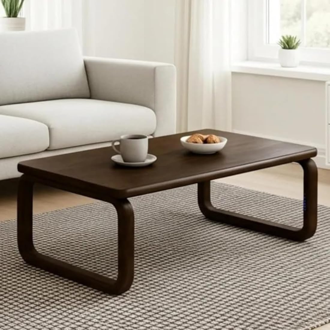 Handmade Big Size 36x16x17inch Solid Wood Coffee Table for Living Room Wooden – Modern Walnut and Oak, Minimalist Mid-Century Design Coffee Table for Living Room Wooden (Walnut)-picture-31