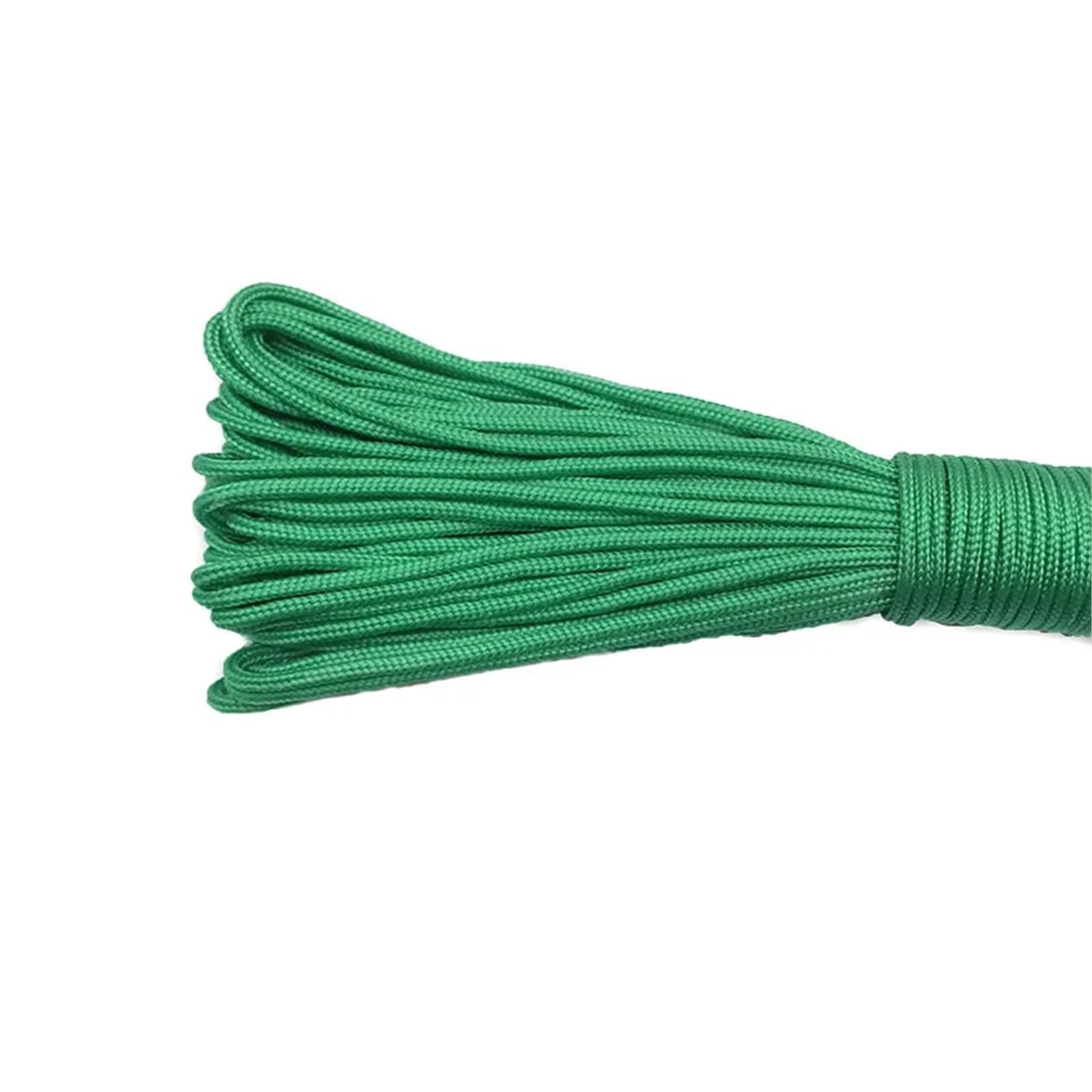 Paracorde Cuerda de paracaídas 100M diámetro y 2mm con un Soporte, Cuerda Supervivencia, Escalada for Acampar, fabricación Joyas for Senderismo(Grass Green,100meters)
