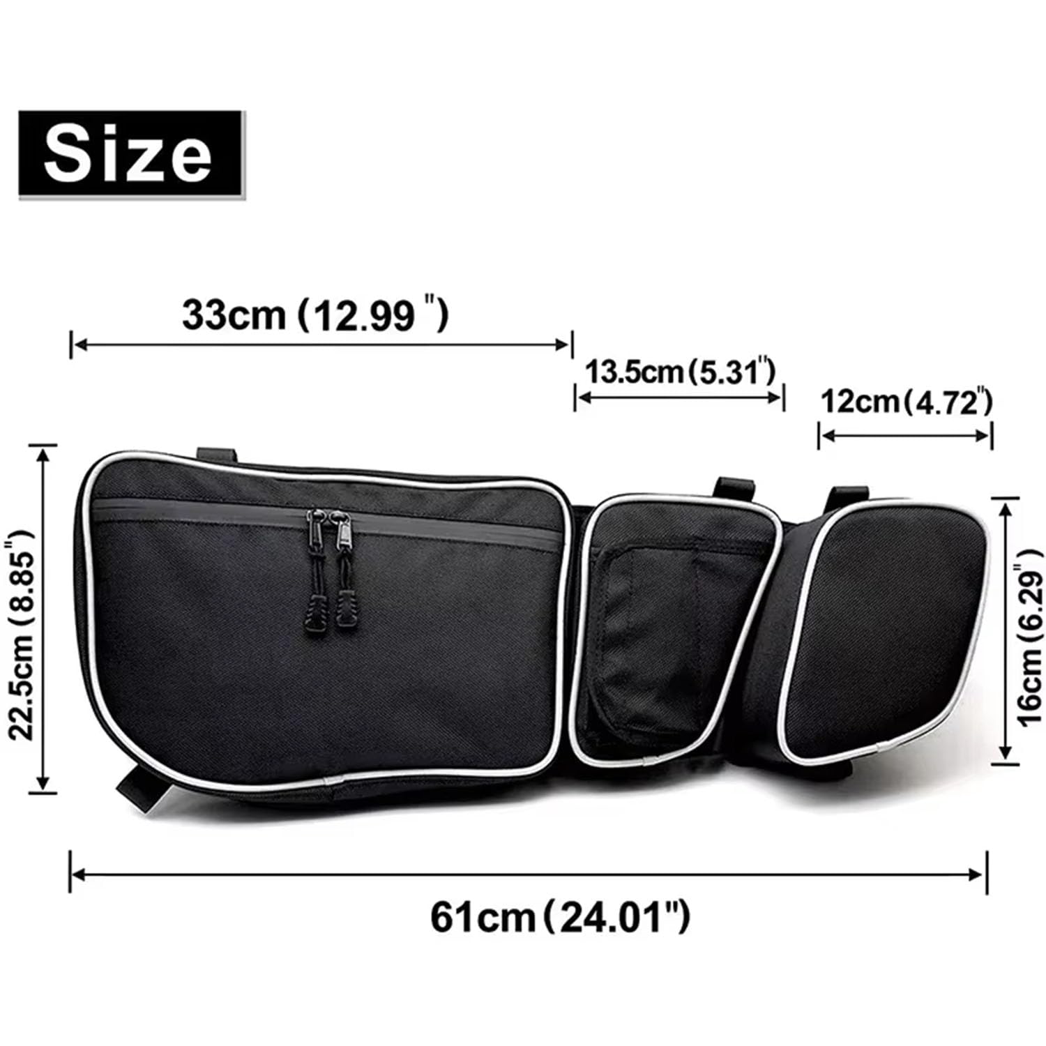 UTV organizer do drzwi, boczna torba do przechowywania dla Segway Villain SX10 X 2022-2025 2026, przednia tylna kieszeń pojazdu, wiele przegródek, akcesoria wewnętrzne