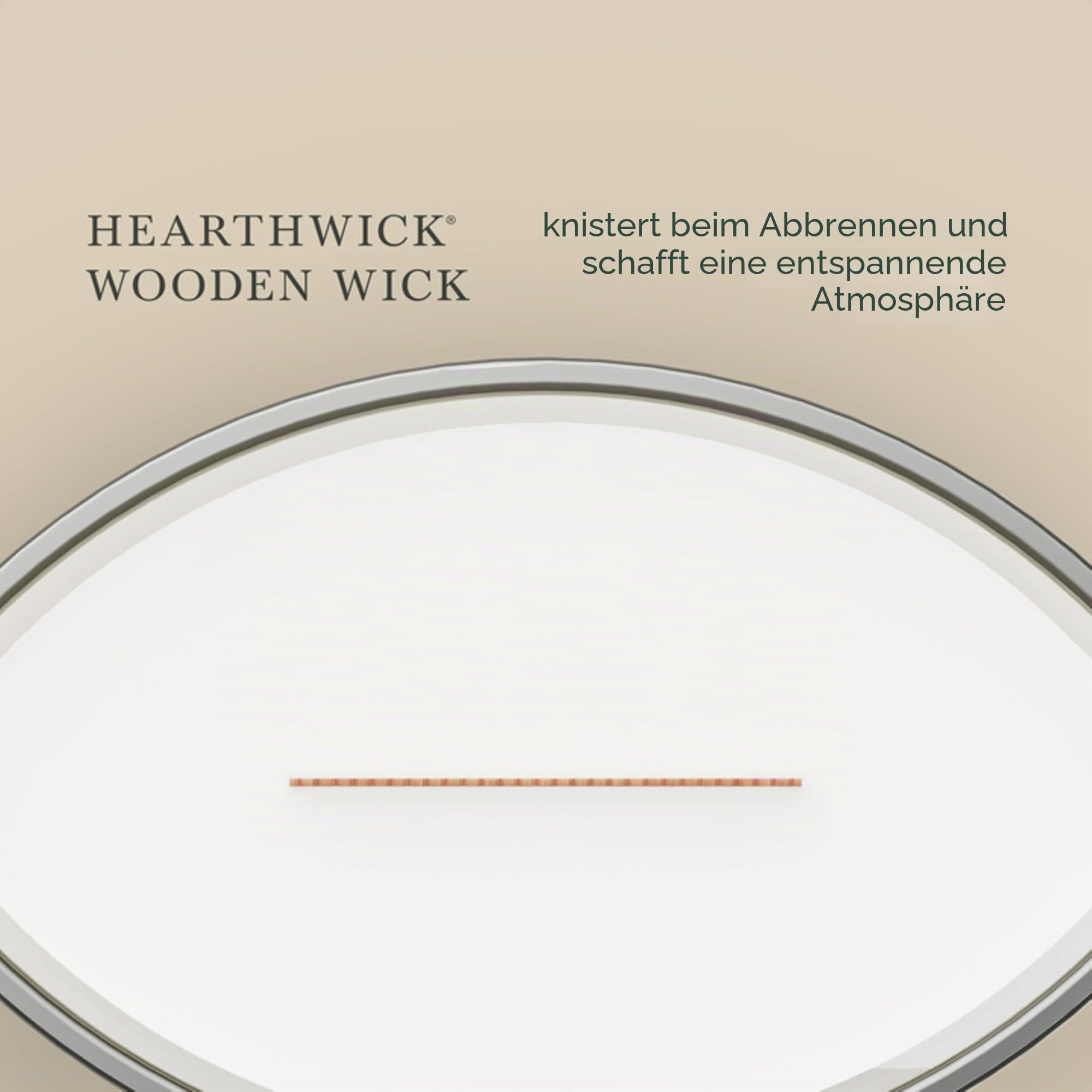 Ellipsenförmige WoodWick Duftkerze mit knisterndem Docht, Warm Wool, bis zu 50 Stunden Brenndauer,11.6 x 19.2 x 8.8 cm