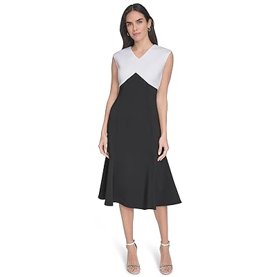 Calvin Klein Scuba Color Block A Line Women