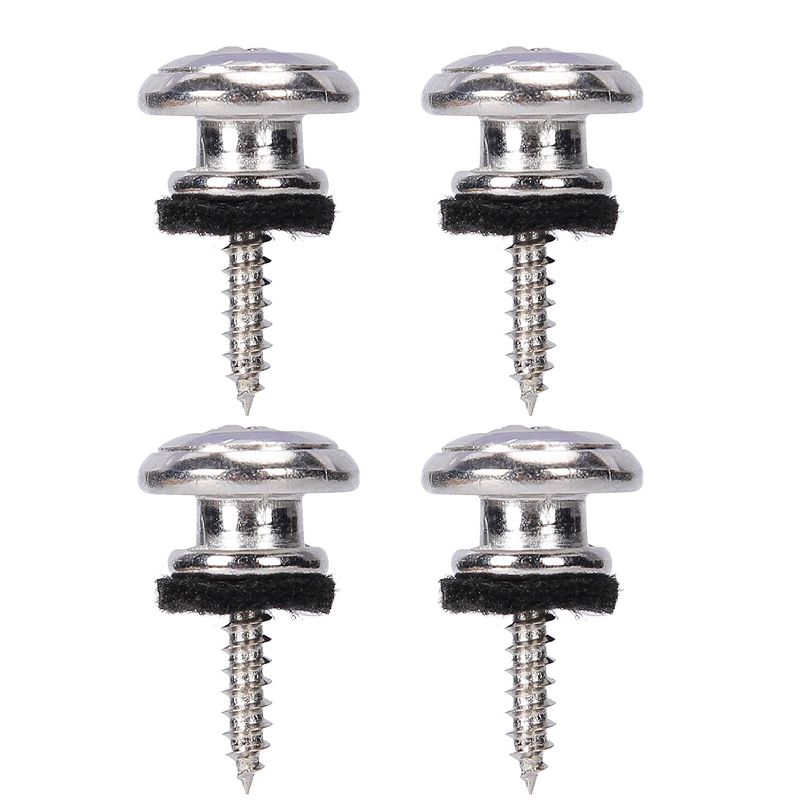4 Pcs Metal Heavy Duty Guitar Strap Lock End Pin Replacement Guitar Straplock Button Tail Pins Strap Retainer