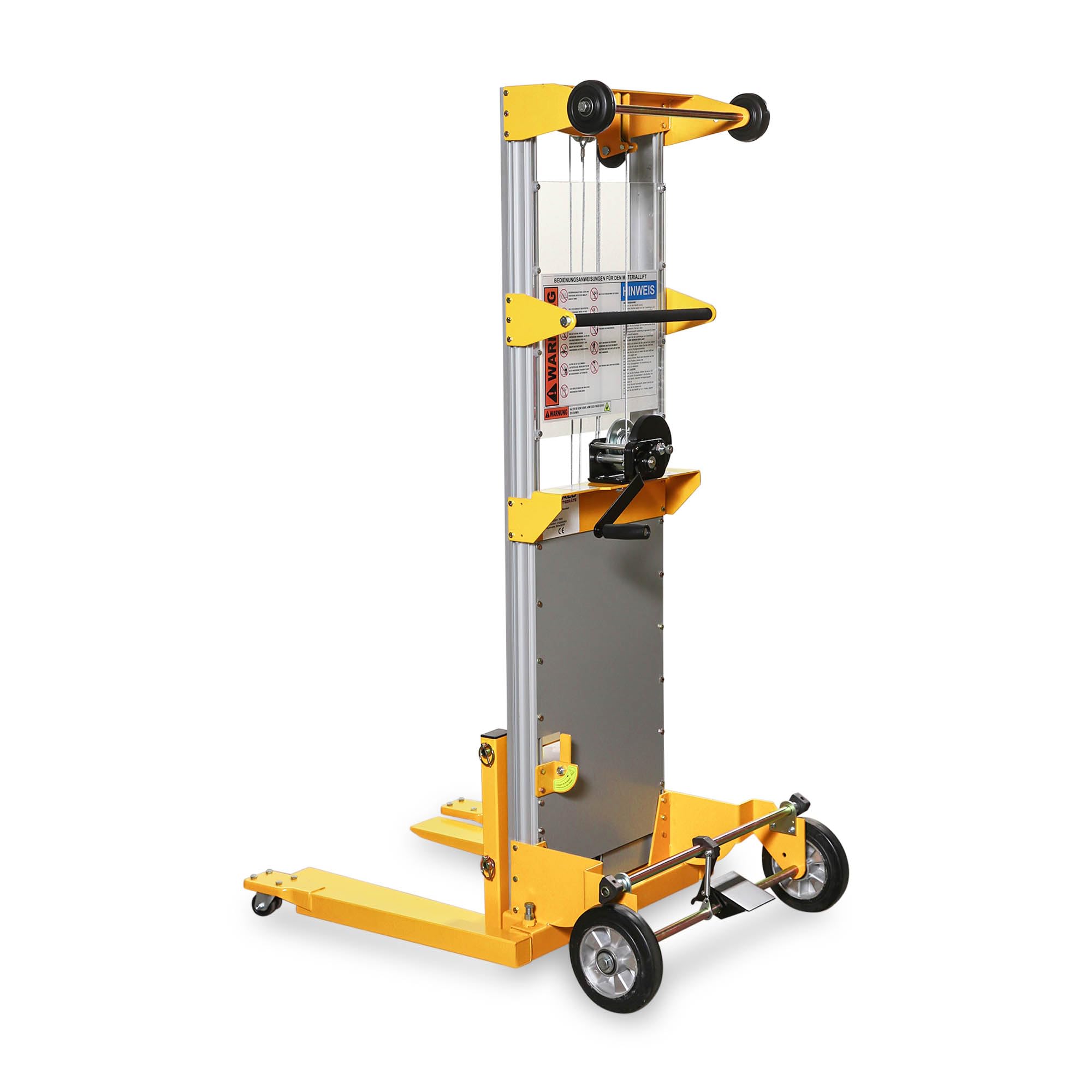 Materiallift AML181A verstellbare Ausleger - 181 kg Tragkraft - 2.500 mm Hubhöhe - Handstapler
