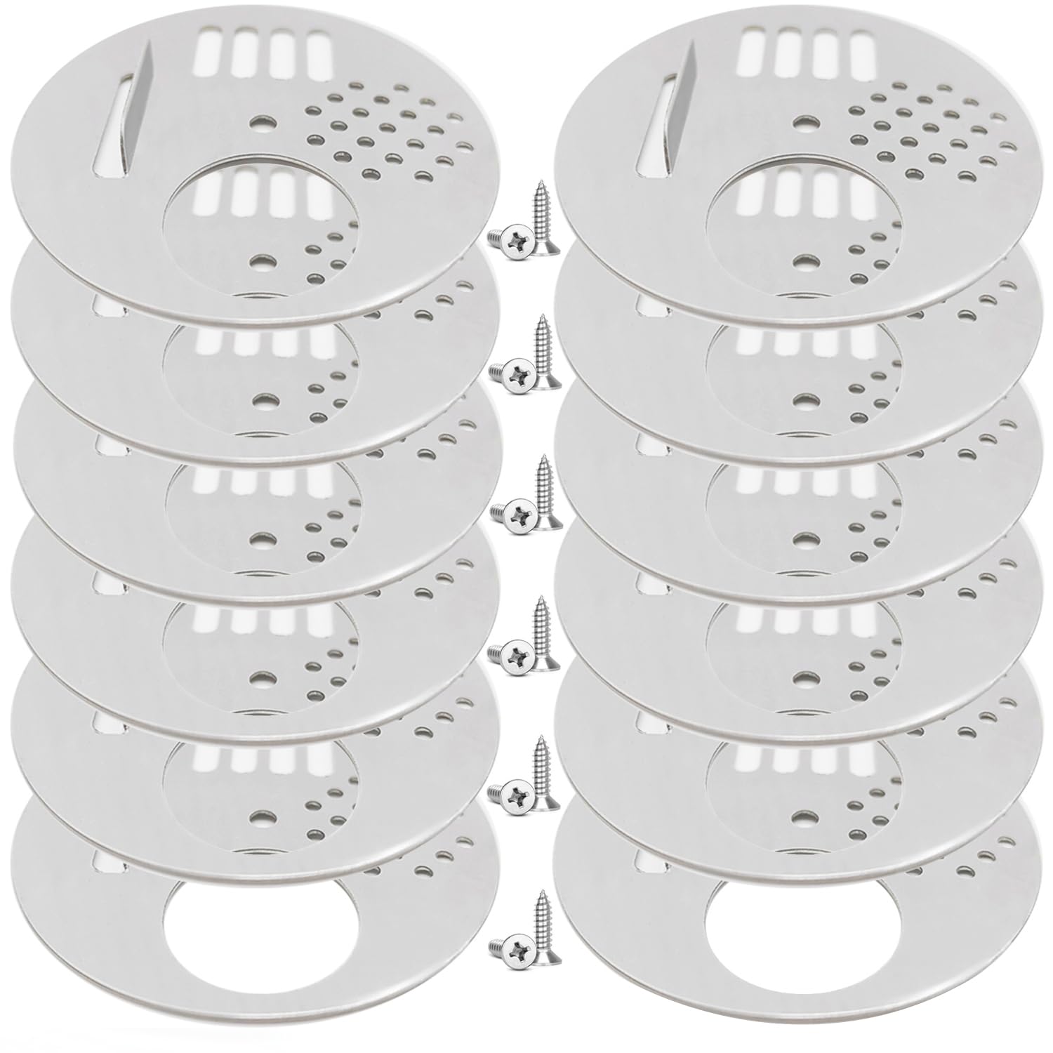 Bee Hive Nuc Box Entrance Gates, 12 Sets Disc Diameter 2.67" Rotatable Stainless Steel Bee Hive Entrance Disk Gate Beekeeping Supplies Tool