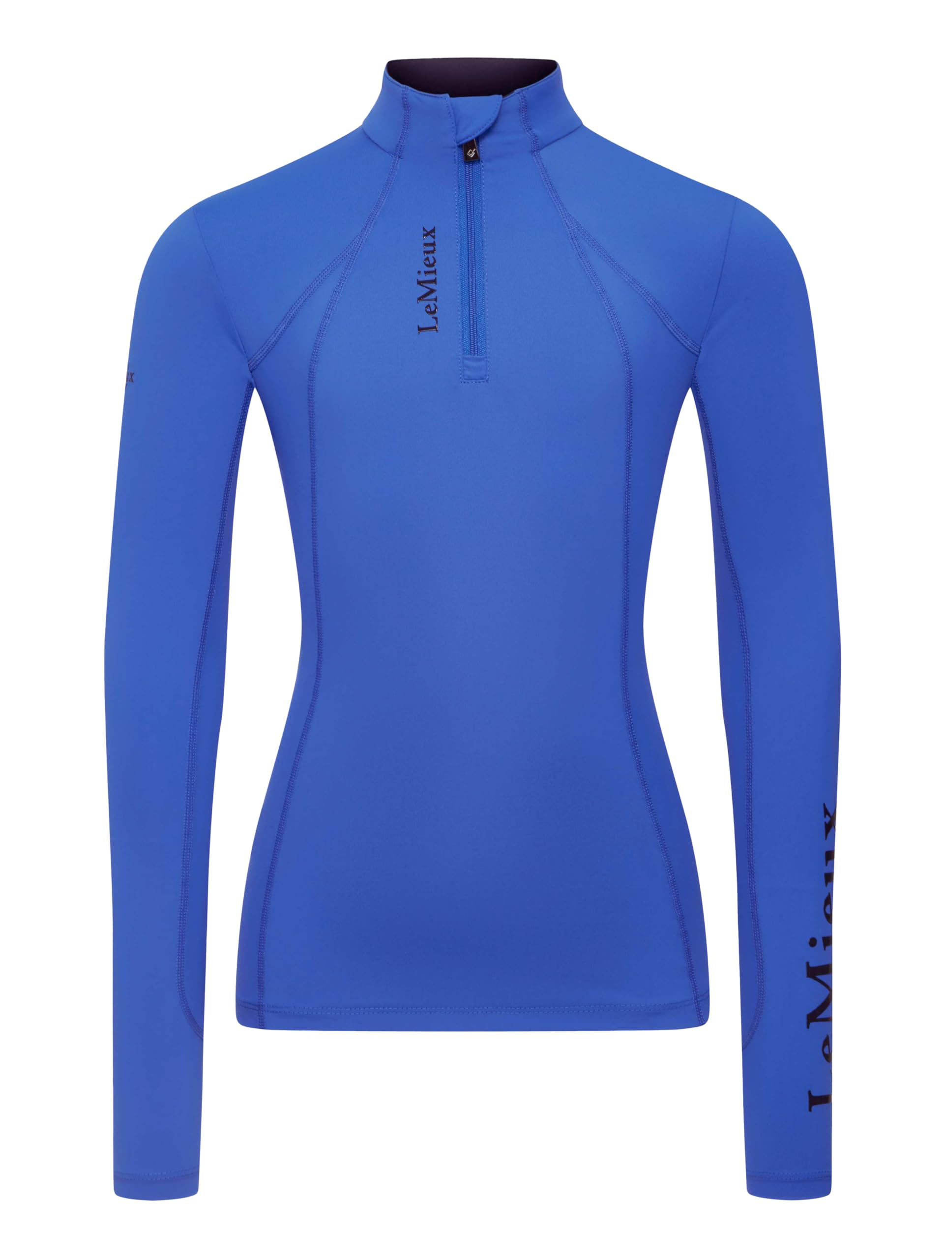 LeMieux Young Rider Classique Base Layer - Childrens Equestrian Horse Riding Long Sleeve Top - Benetton Blue - 13-14years