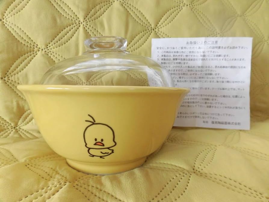 昭和レトロ チキンラーメン 恐竜のタマゴ 卵型どんぶり 蓋付どんぶり2組 未使用 Amazon.co.jp: ガラス蓋付きどんぶりチキンラーメン 旧ロゴ