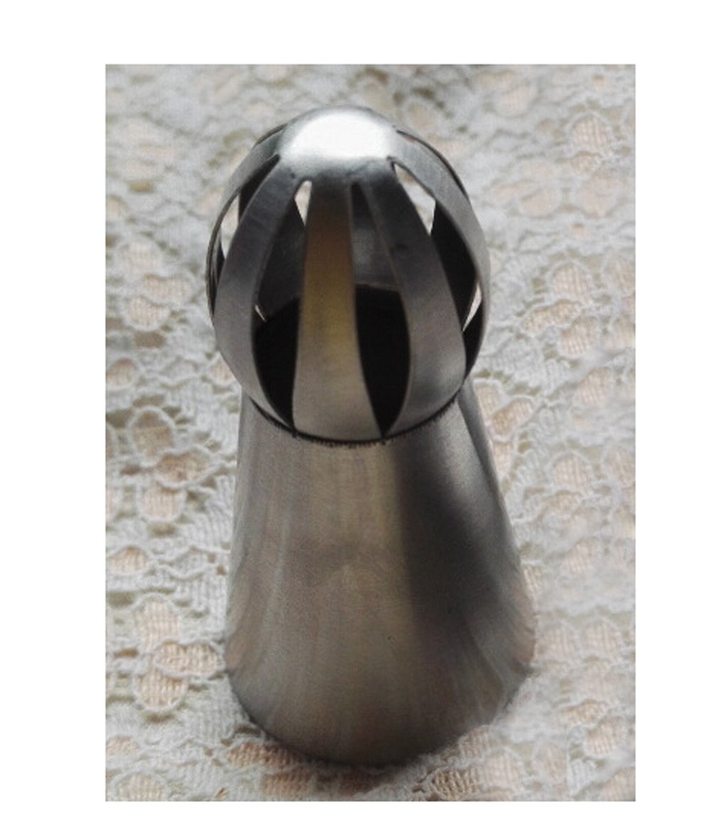 HOLLY Russian Stainless Steel Flower Icing Piping Nozzles Tips Pastry Cake Baking Tool DIY (Large pore)