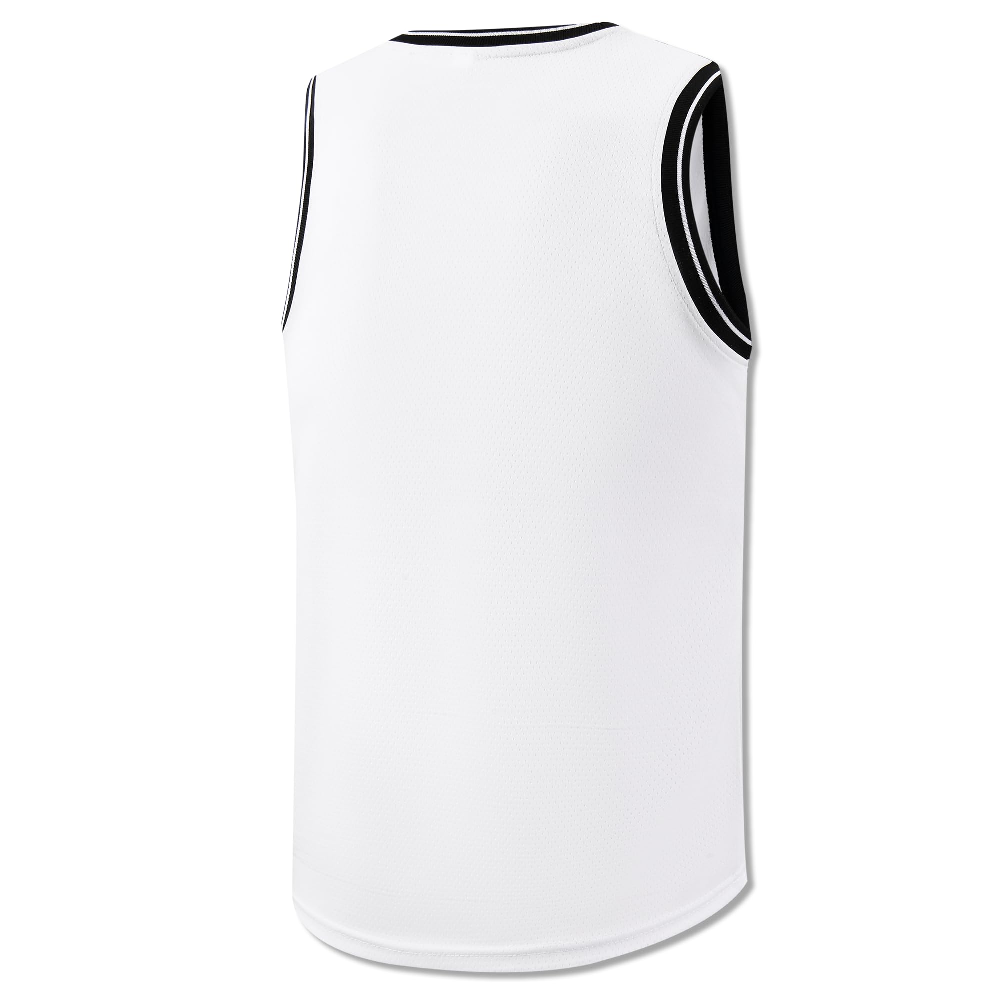 Repawu Youth Blank Basketball Jersey,Boy's Mesh Athletic Basketball Shirts,Blank Basketball Jerseys for Kids XS-XL (US, Alpha, Small, Regular, White)