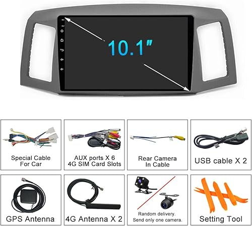 Miniatura 2 de GOJOHO Para Jeep Grand Cherokee Radio 2004 2005 2006 2007 10.1 "IPS Pantalla táctil incorporada Apple CarPlay Andriod Auto GPS Navegación Bluetooth