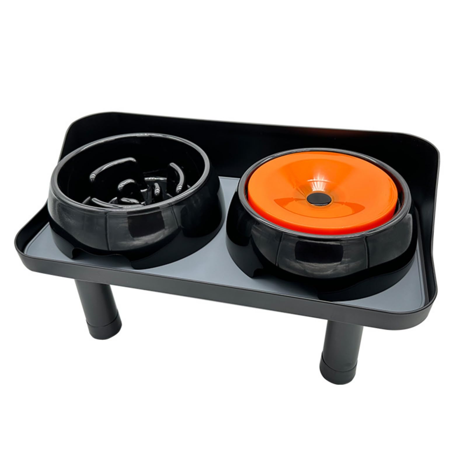 Gamelle Surélevée Réglable Surélevé Gamelle Surélevée avec Deux Bols Table Fixe d'alimentation pour Chiens, Style to 2