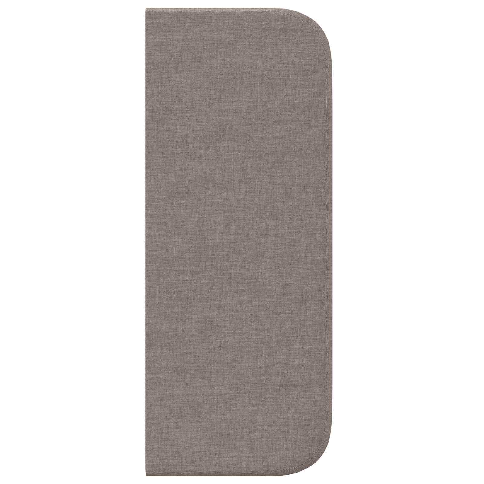 Cabecero de oreja de tela pardo 40,5 x 40,5 x 4 cm, accesorio de cama moderno con marco de madera para dormitorio, habitación infantil y cama de invitados, montaje práctico y cómodo acolchado