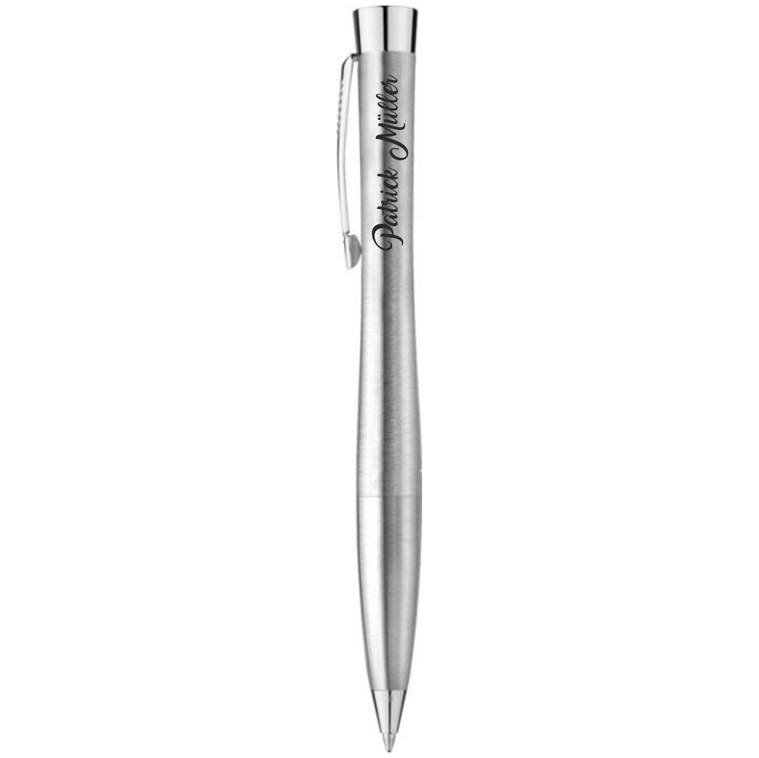 Exklusiver PARKER Kugelschreiber Modell URBAN grau/silber inkl. Gravur Lasergravur graviert neu