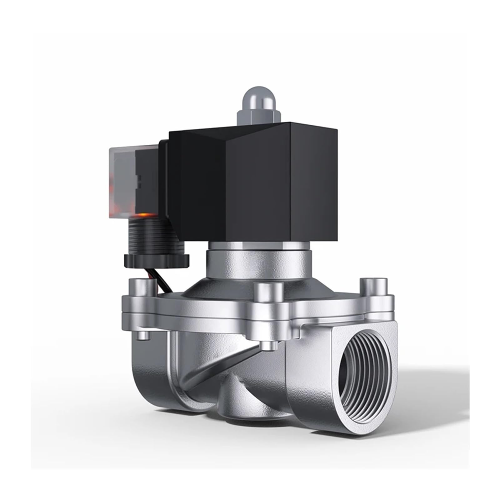 Huuoqiwy Women's 24V-Closed Waterproof Energy-Saving Type Electric Solenoid Valve Stainless Steel Normally Closed Thread Control Water Valve 24V 220V(,Dn32)