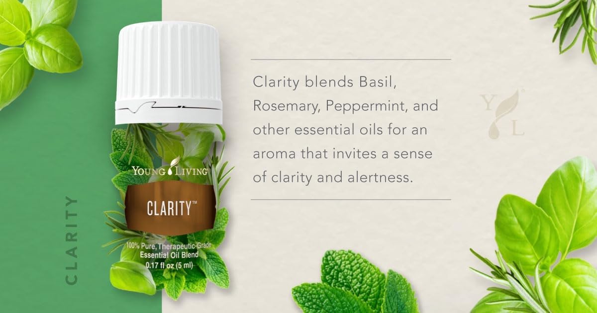 Young Living Clarity Essential Oil Blend 5 ml | Fresh Herbaceous Aroma for Diffusers, Massage & Aromatherapy | Botanical Essential Oil Blend for Relaxation Rituals, Meditation & Everyday Aromatic Use